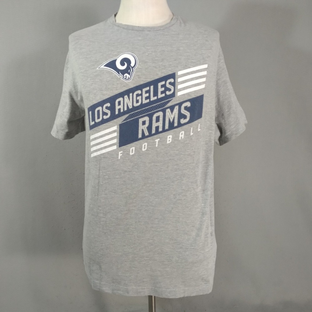 Majestic Los Angeles Rams shirt men's large grey short sleeve NFL Football